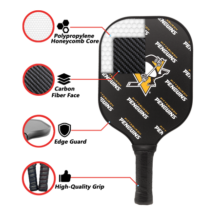 Pittsburgh Penguins standard pickleball paddle additional view