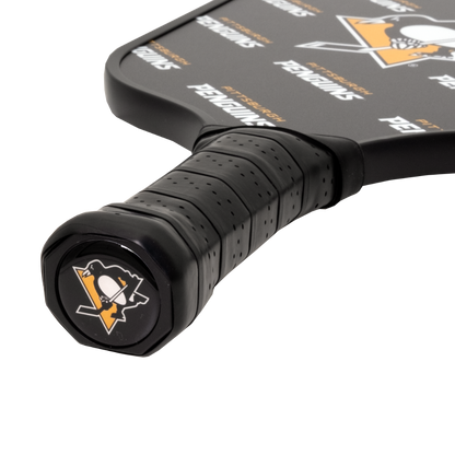 Pittsburgh Penguins pickleball paddle handle logo