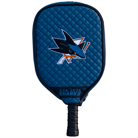 San Jose Sharks Teal quilted pickleball paddle cover