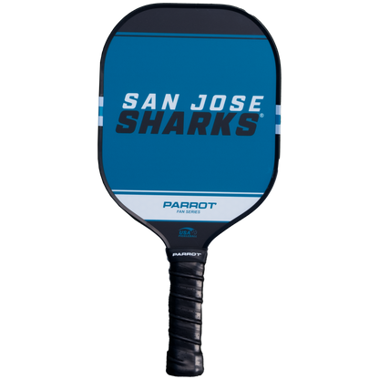 San Jose Sharks Sport Plus pickleball paddle back view
