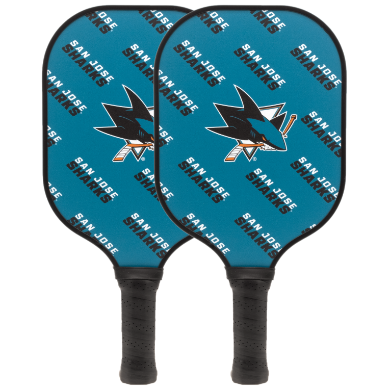 San Jose Sharks pickleball paddle set