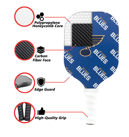 St Louis Blues standard pickleball paddle additional view