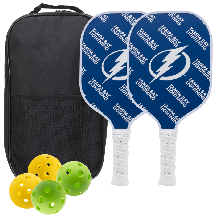 Tampa Bay Lightning pickleball paddle set with balls and carry case