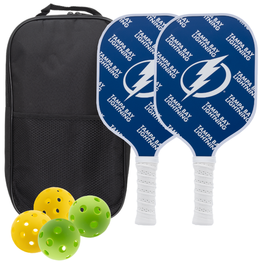 Tampa Bay Lightning pickleball paddle set with balls and carry case