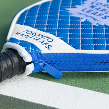 Toronto Maple Leafs quilted pickleball paddle cover team name