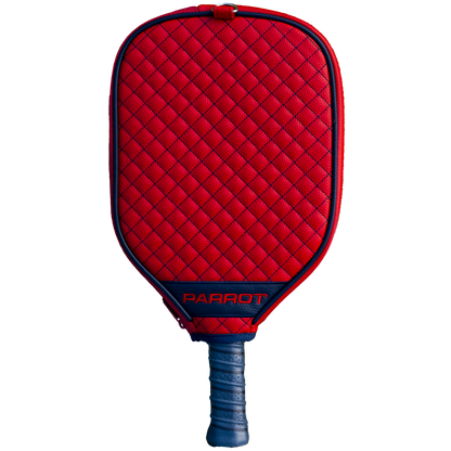 Washington Capitals Red quilted pickleball paddle cover back view