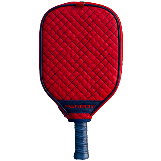 Washington Capitals Red quilted pickleball paddle cover back view