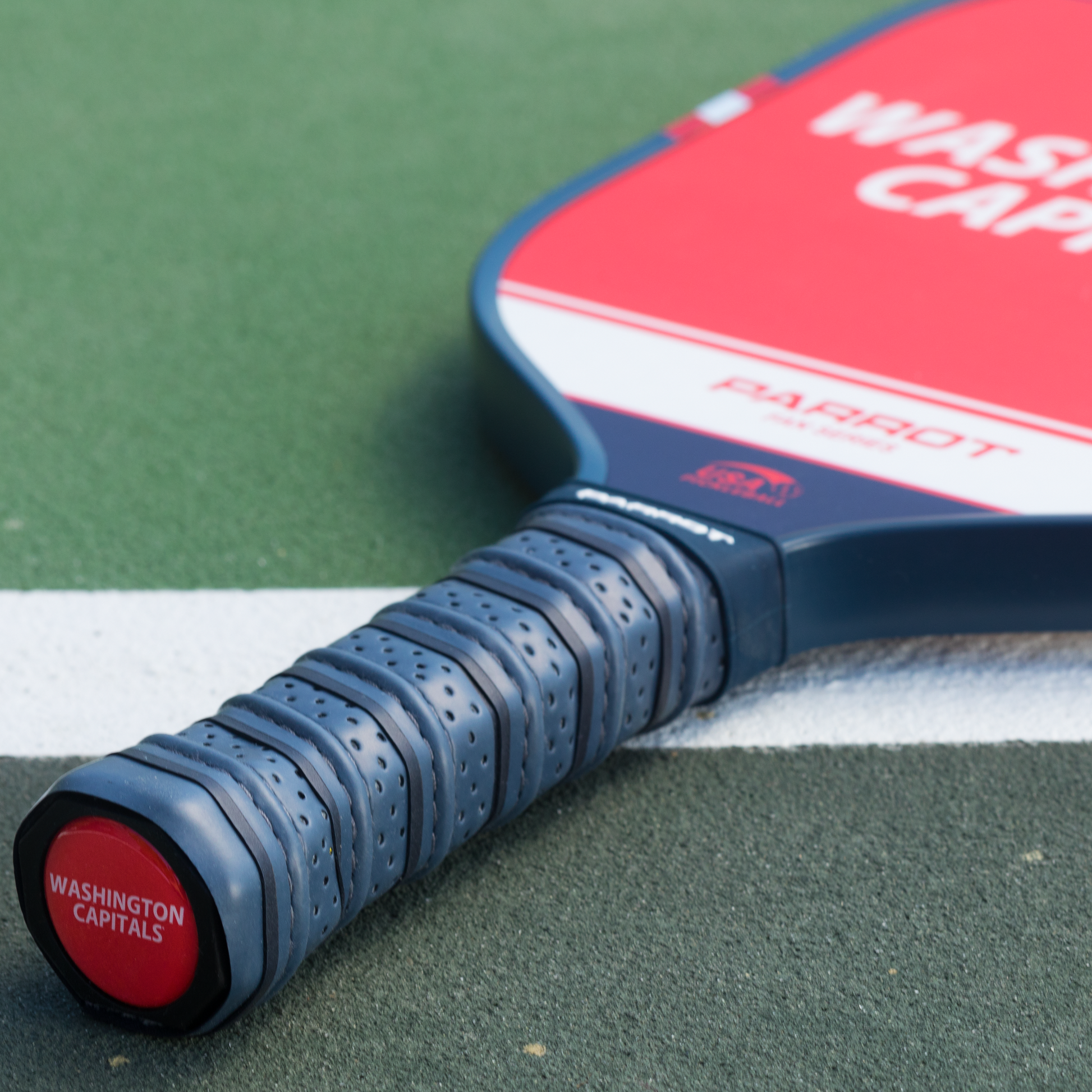 Washington Capitals Sport Plus pickleball paddle back view on the court