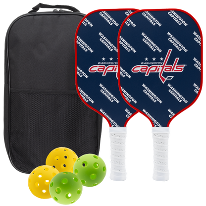 Washington Capitals pickleball paddle set with balls and carry case