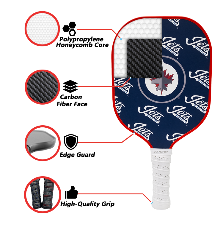 Winnipeg Jets standard pickleball paddle additional view