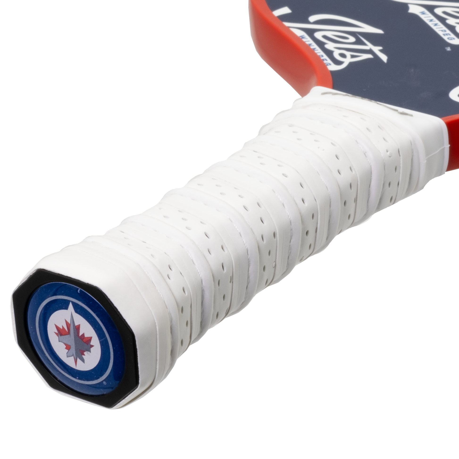 Winnipeg Jets pickleball paddle handle logo