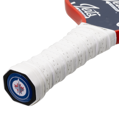 Winnipeg Jets pickleball paddle handle logo