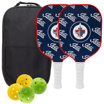 Winnipeg Jets pickleball paddle set with balls and carry case