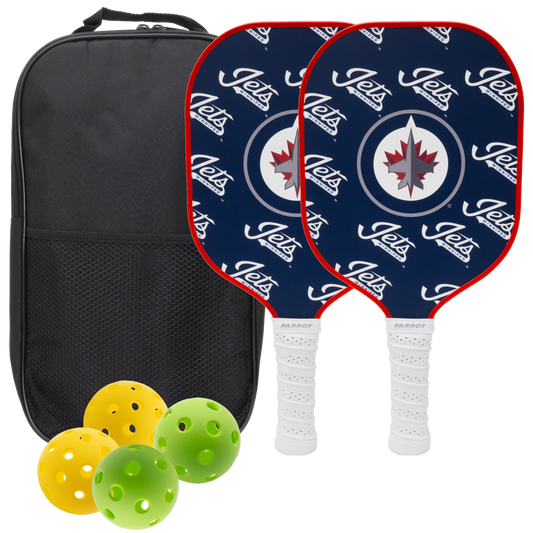 Winnipeg Jets pickleball paddle set with balls and carry case