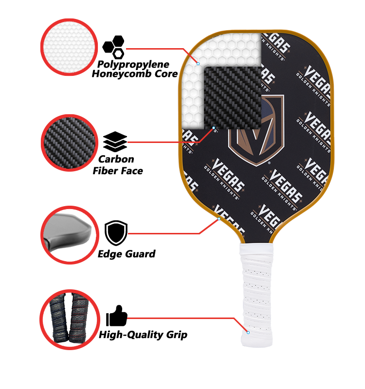 Vegas Golden Knights standard pickleball paddle additional view
