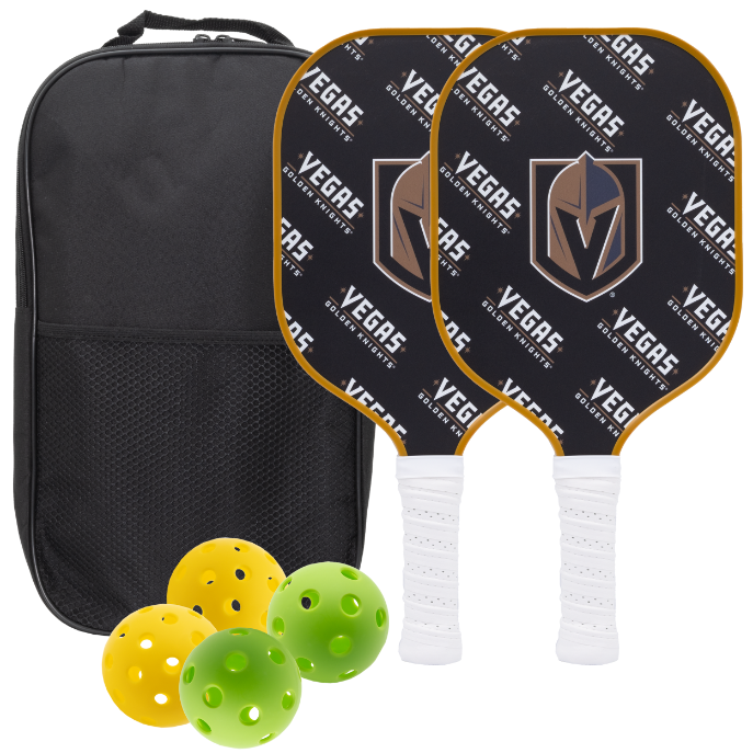 Vegas Golden Knights pickleball paddle set with balls and carry case
