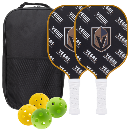Vegas Golden Knights pickleball paddle set with balls and carry case