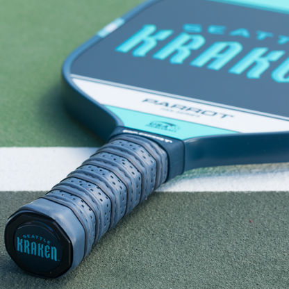 Seattle Kraken Sport Plus pickleball paddle back view on the court
