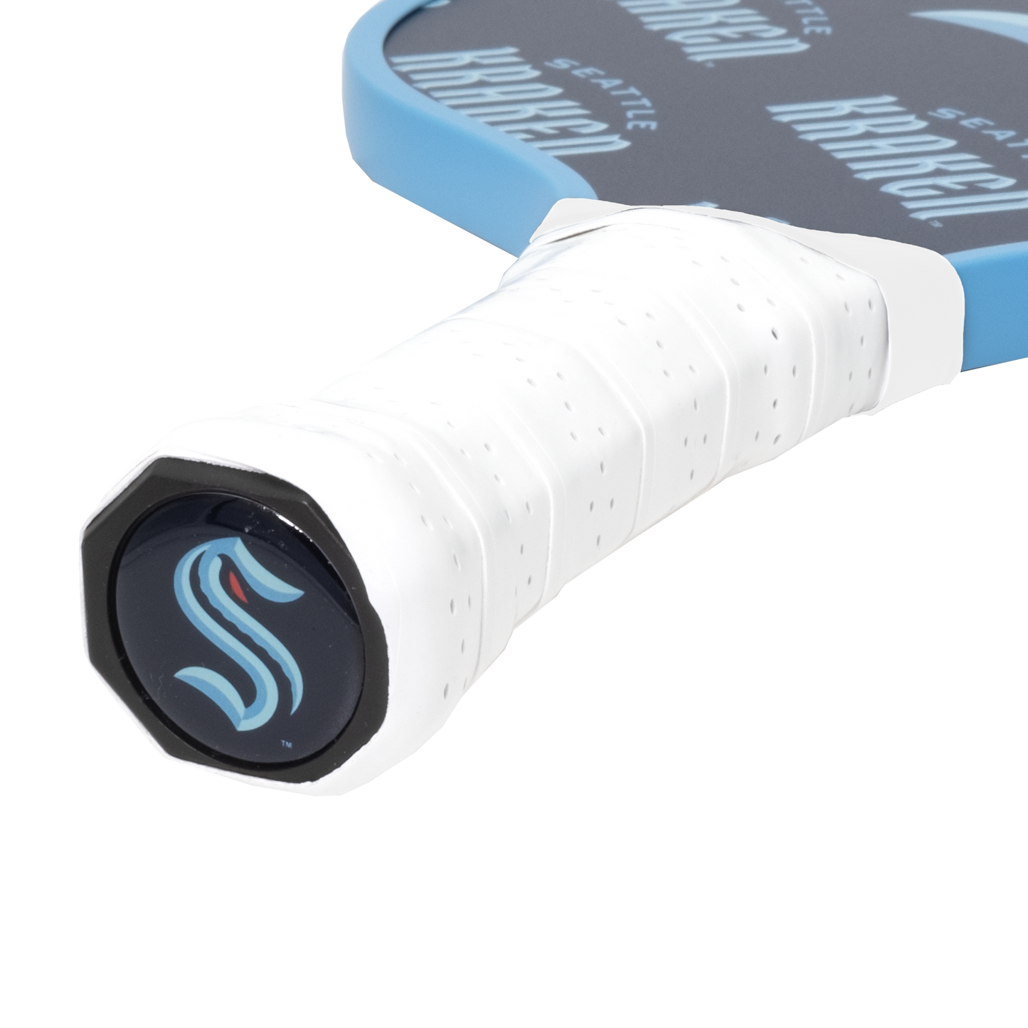Seattle Kraken pickleball paddle handle logo