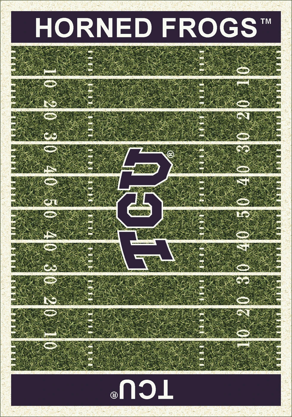 TCU Horned Frogs Homefield Rug - Officially Licensed NCAA Area Rug