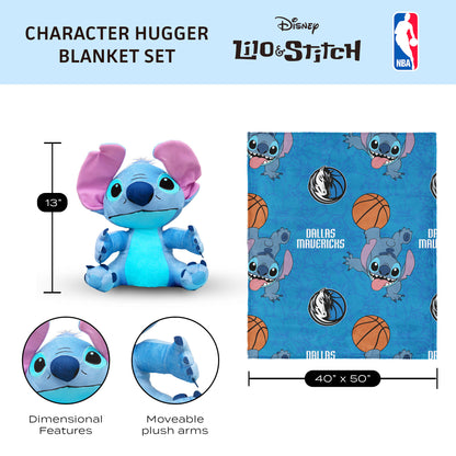 Dallas Mavericks Lilo and Stitch Hugger Dimensions