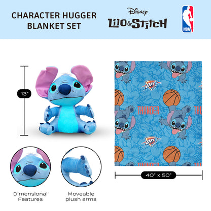 Oklahoma City Thunder Lilo and Stitch Hugger Dimensions