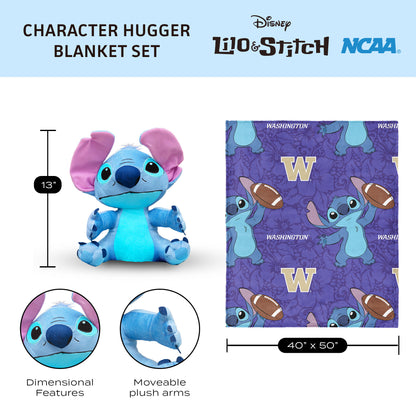 Washington Huskies Lilo and Stitch Hugger Dimensions