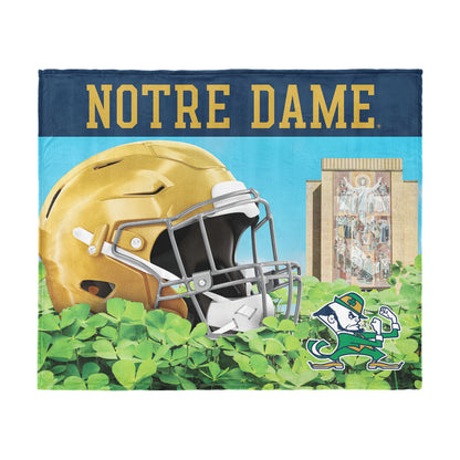 Notre Dame Fighting Irish clover silk touch throw blanket