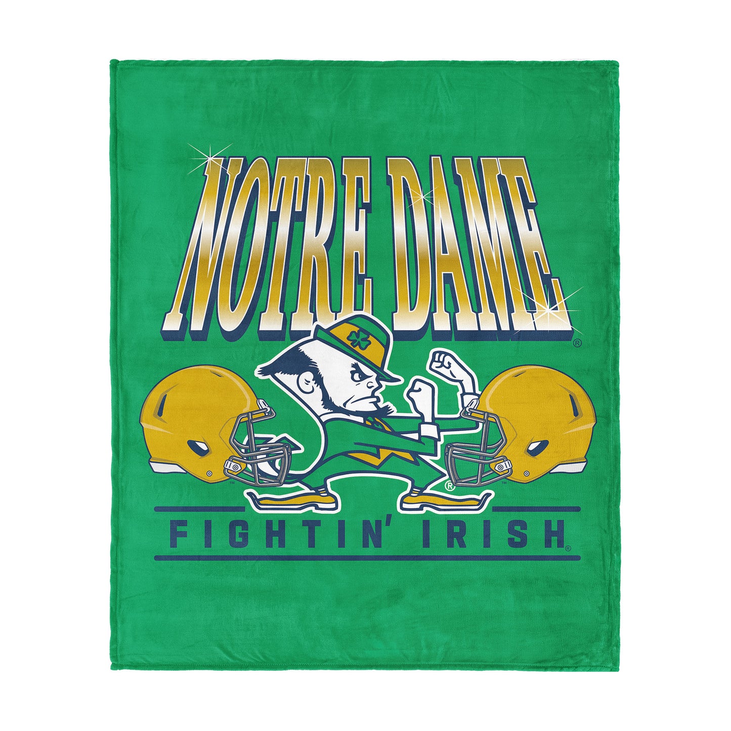 Notre Dame Fighting Irish football fan silk touch throw blanket