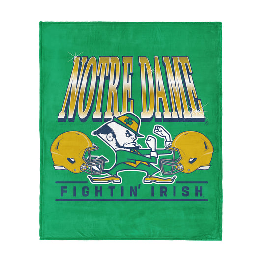 Notre Dame Fighting Irish football fan silk touch throw blanket