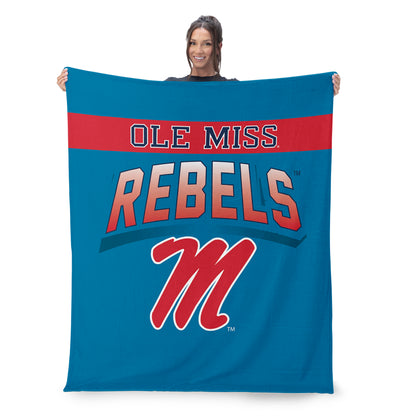 Mississippi Rebels large throw blanket