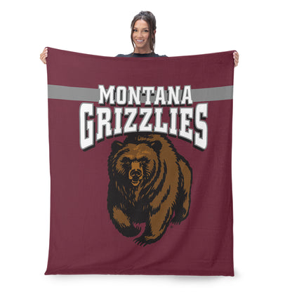 Montana Grizzlies large throw blanket