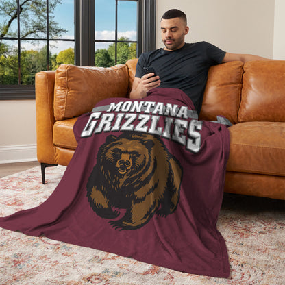 Montana Grizzlies bevel lounging throw blanket