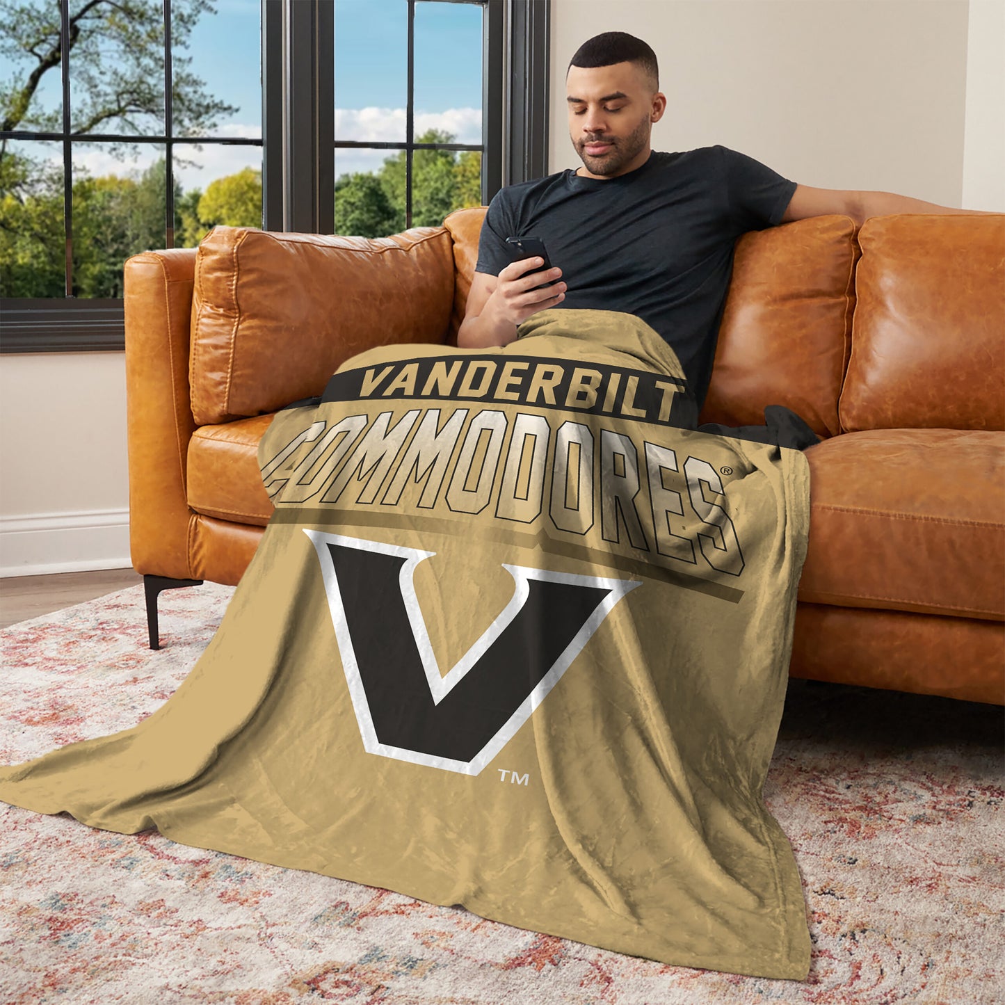 Vanderbilt Commodores bevel lounging throw blanket