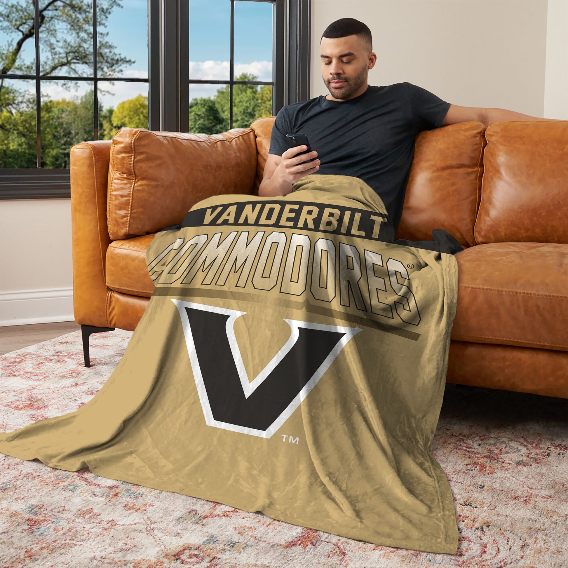 Vanderbilt Commodores bevel lounging throw blanket