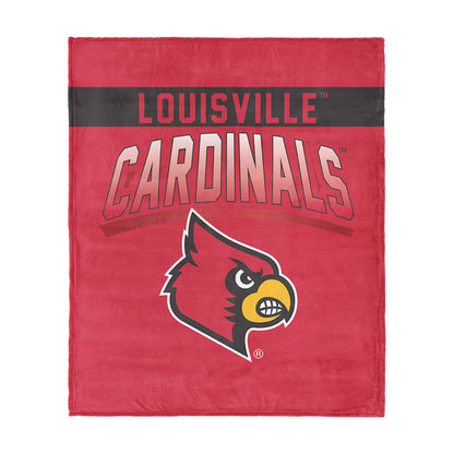 Louisville Cardinals bevel silk touch throw blanket