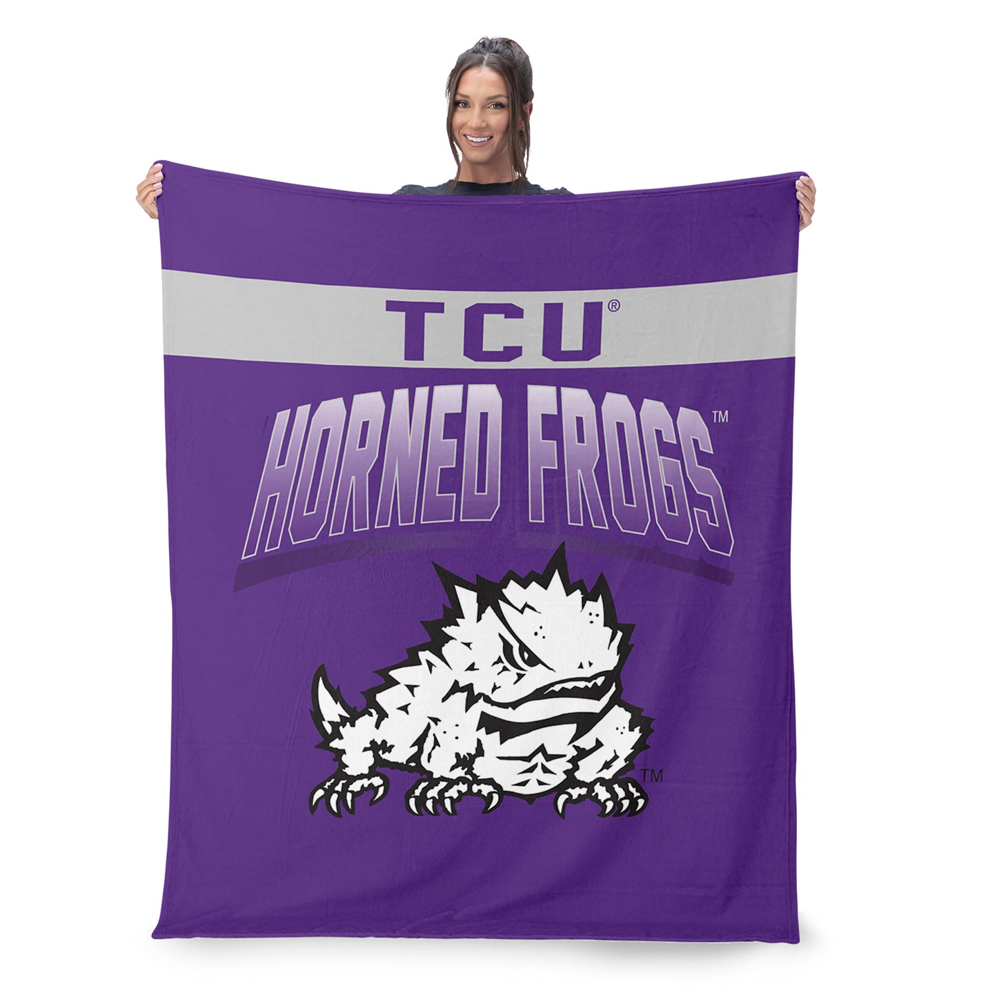 TCU Horned Frogs large throw blanket