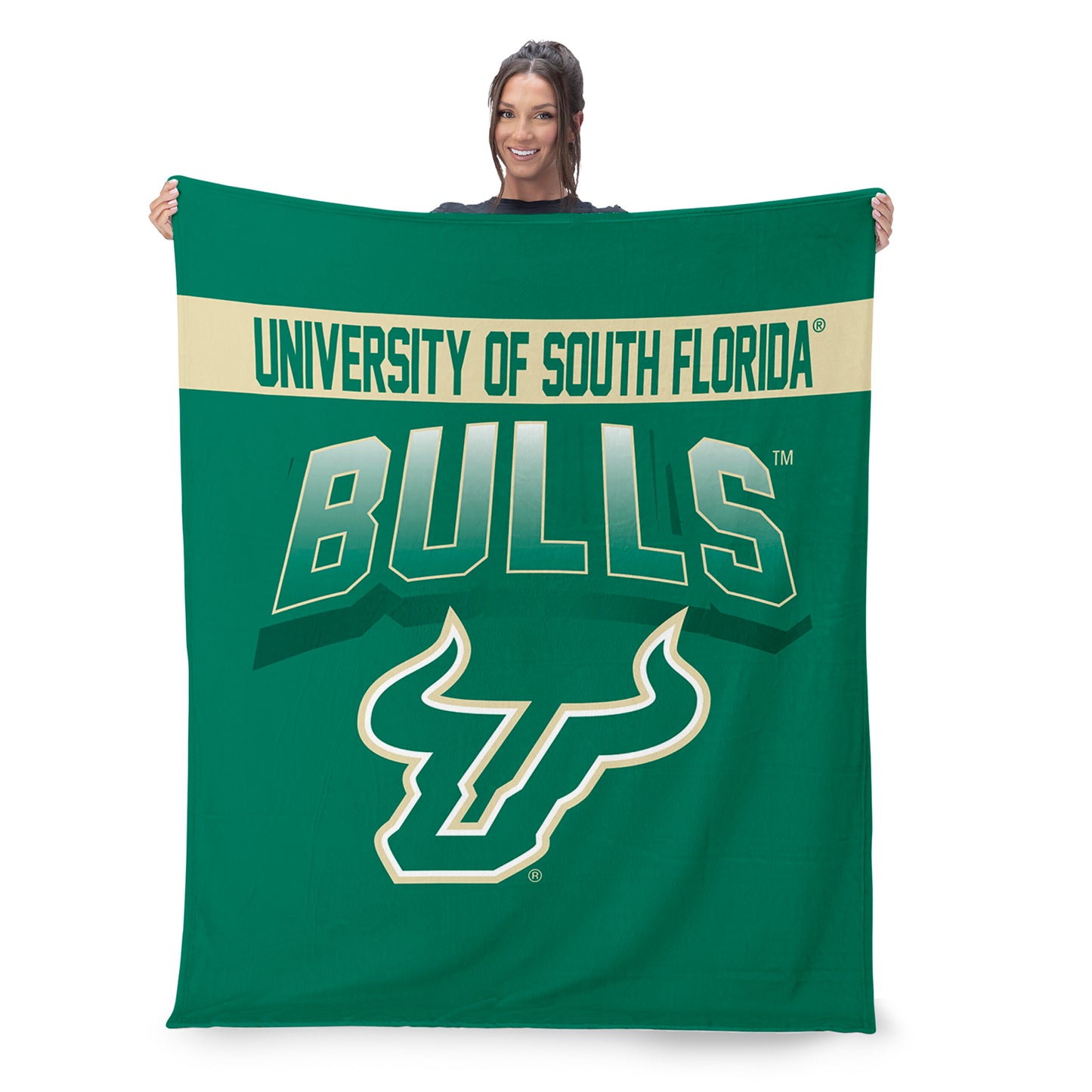 South Florida Bulls large throw blanket