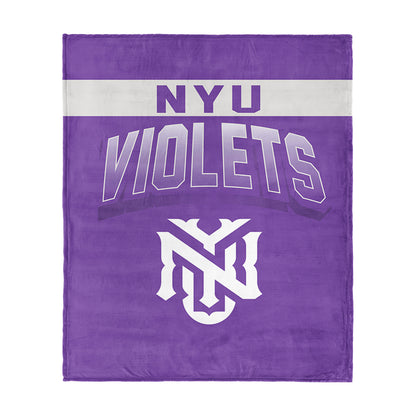 NYU Violets bevel silk touch throw blanket