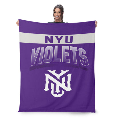 NYU Violets large throw blanket