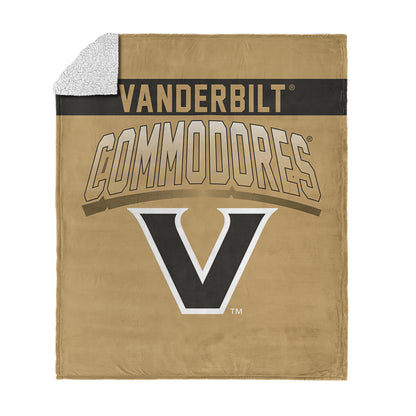 Vanderbilt Commodores BEVEL 50 X 60 SHERPA Throw Blanket