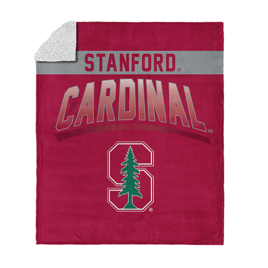Stanford Cardinal BEVEL 50 X 60 SHERPA Throw Blanket