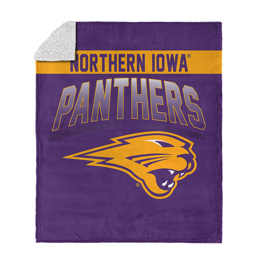 Northern Iowa Panthers BEVEL 50 X 60 SHERPA Throw Blanket