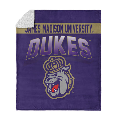 James Madison Dukes BEVEL 50 X 60 SHERPA Throw Blanket