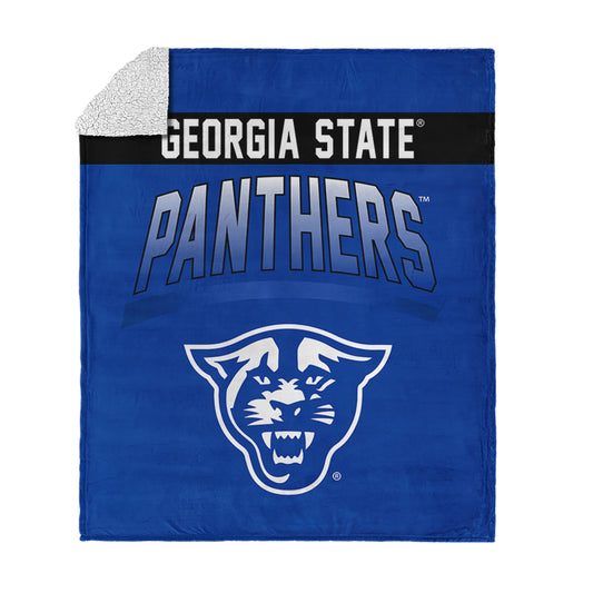 Georgia State Panthers BEVEL 50 X 60 SHERPA Throw Blanket