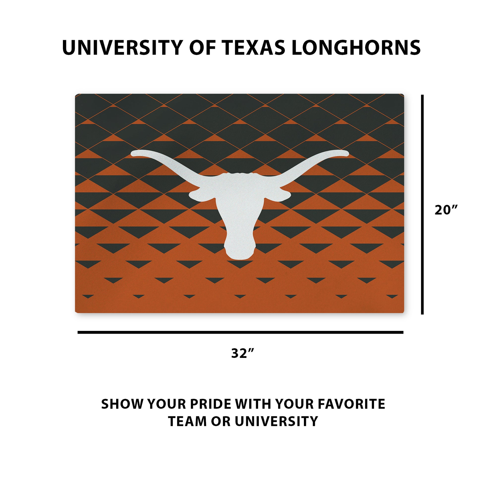 Texas Longhorns Washable Rug Dimensions