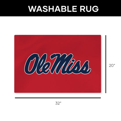 Mississippi Rebels Washable Rug Dimensions