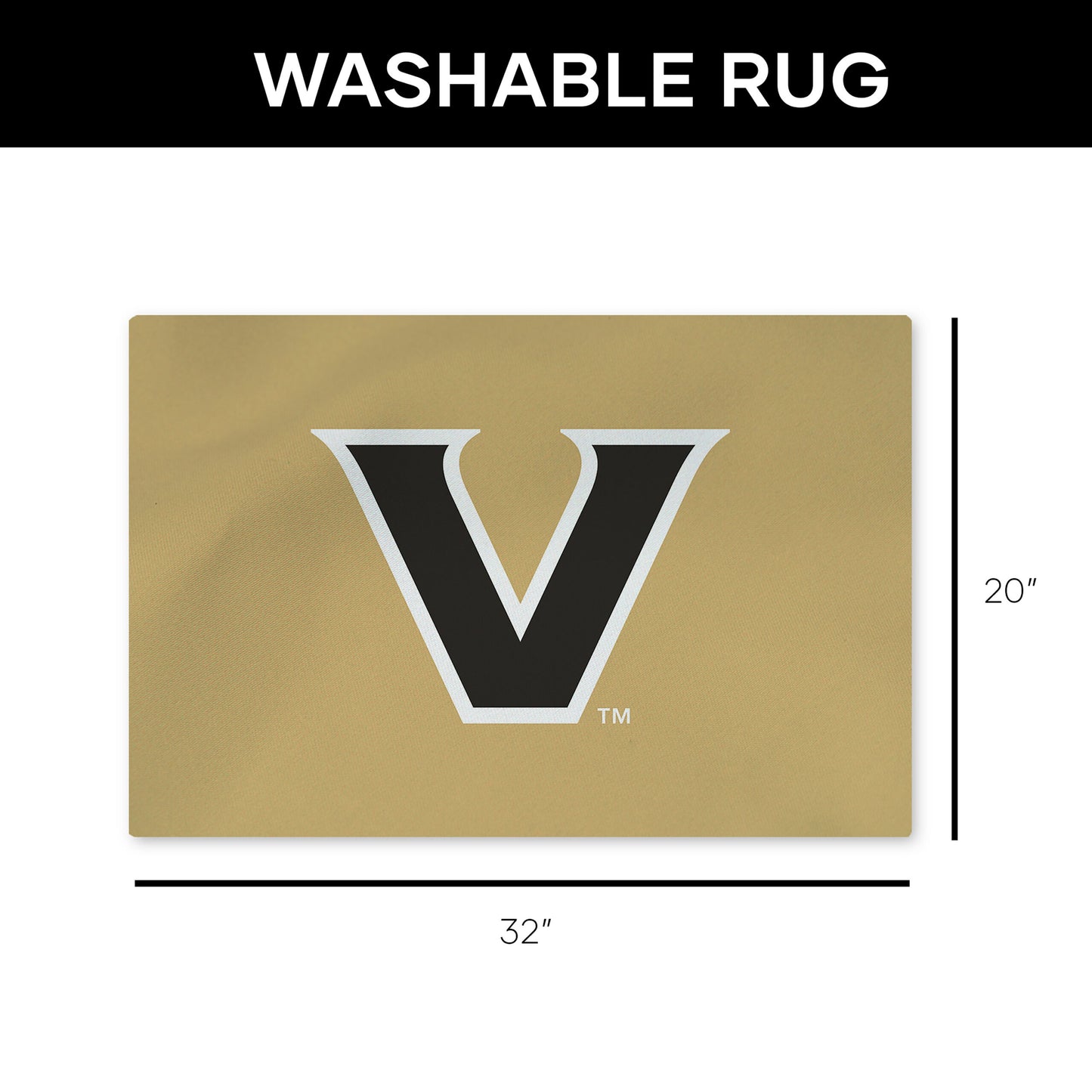 Vanderbilt Commodores Washable Rug Dimensions