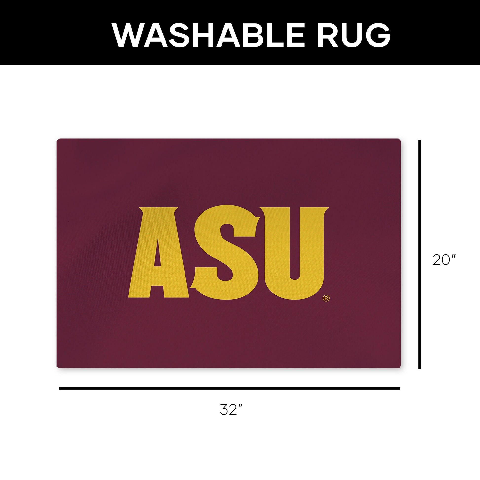 Arizona State Sun Devils Washable Rug Dimensions