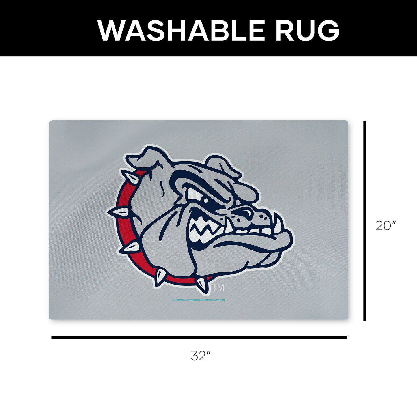 Gonzaga Bulldogs Washable Rug Dimensions